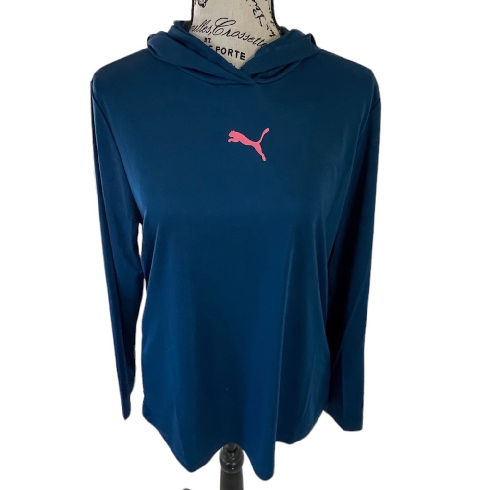 PUMA hoodie, women’s hoodie, women’s top, navy blue hoodie, Puma Sports Hoodie